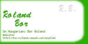 roland bor business card